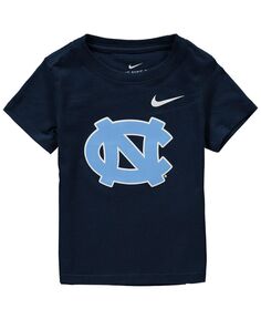 Темно-синяя футболка с логотипом North Carolina Tar Heels для мальчиков и девочек для малышей Nike