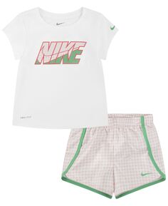 Футболка и шорты Pic-Nike Sprinter для маленьких девочек, комплект из 2 предметов Nike