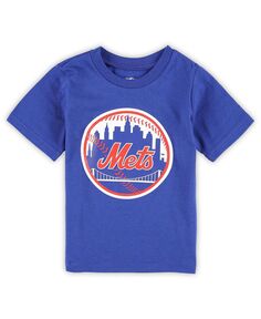 Футболка с основным логотипом Royal New York Mets Team Crew для мальчиков и девочек для малышей Outerstuff