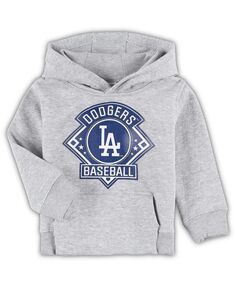 Пуловер с капюшоном для мальчиков и девочек «Хезер Грей» Los Angeles Dodgers Fence Swinger Outerstuff