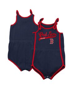 Темно-синее боди Boston Red Sox для девочек-подростков Hit and Run Outerstuff