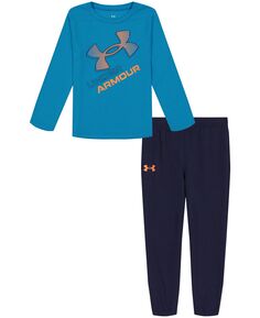 Комплект из футболки с длинными рукавами и спортивных штанов с большим логотипом для мальчиков для малышей Under Armour