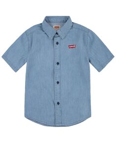 Тканая рубашка на пуговицах с короткими рукавами для мальчиков для малышей Levi&apos;s Levis