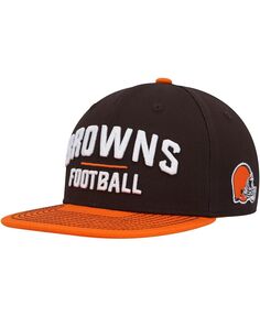 Молодежная шляпа Snapback для мальчиков и девочек коричневая, оранжевая Cleveland Browns с замком Outerstuff