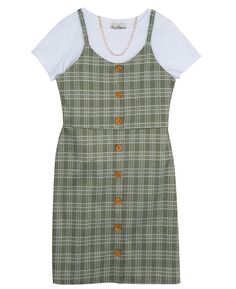 Джемпер для больших девочек, комплект из футболки с короткими рукавами и ожерелья Rare Editions