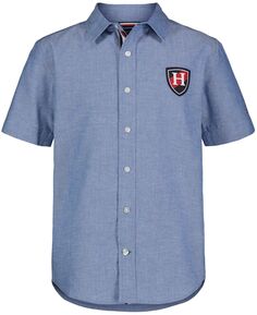 Рубашка в глобальную полоску с короткими рукавами для маленьких мальчиков Tommy Hilfiger