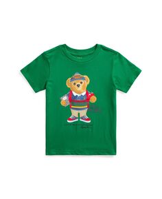 Хлопковая футболка-поло с логотипом Bear для малышей и маленьких мальчиков Polo Ralph Lauren