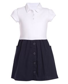 Униформа для маленьких девочек, двухцветное платье интерлок Nautica