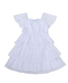 Платье в горошек с короткими рукавами и оборками для больших девочек Trixxi