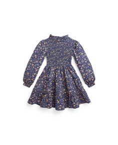 Платье из хлопкового джерси с цветочным принтом для малышей и маленьких девочек Polo Ralph Lauren