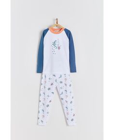 Премиальный перуанский хлопковый пижамный комплект Pima для мальчиков Paraiso с длинными рукавами и штанами для малышей/ребенков babycottons