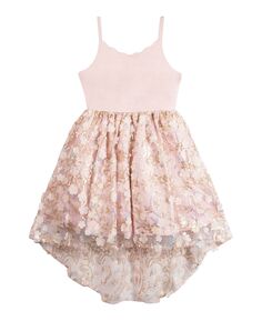 Сутажная юбка с цветочным принтом для больших девочек и нарядное платье Rare Editions