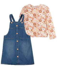 Футболка и юбка с цветочным принтом для маленьких девочек, комплект из 2 предметов Levi&apos;s Levis