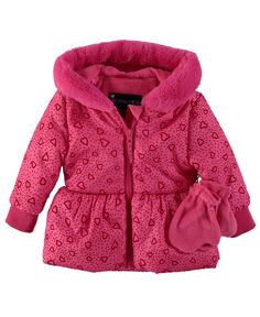 Пальто с баской и варежками для малышей и маленьких девочек S Rothschild &amp; CO