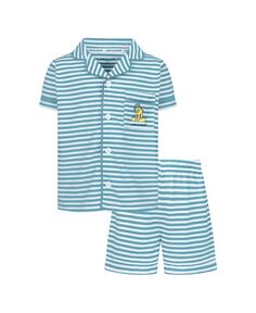 Пижамный комплект из топа и шорт с воротником-стойкой для маленьких мальчиков Life is Good