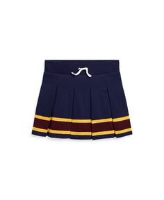 Плиссированная трикотажная юбка в полоску для больших девочек Polo Ralph Lauren