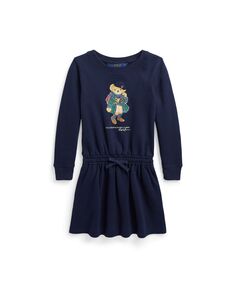 Флисовое платье-поло с медведем для больших девочек Polo Ralph Lauren