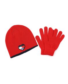 Комплект шапки и перчаток с пайетками и флагом для больших девочек, 2 предмета Tommy Hilfiger