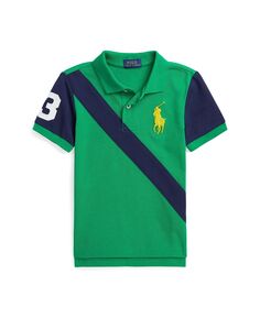 Рубашка-поло из хлопковой сетки Big Pony для маленьких и маленьких мальчиков Polo Ralph Lauren