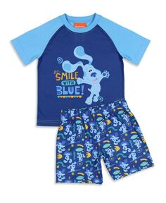 Синий детский пижамный комплект для сна Nickelodeon Toddler Boy&apos;s Smile Blue&apos;s Clues