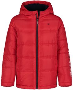 Пуховик Little Boys с логотипом на подоле Tommy Hilfiger