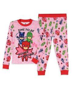 Детский пижамный комплект для сна Gekko Catboy Owlette для маленьких девочек с логотипом PJ Masks