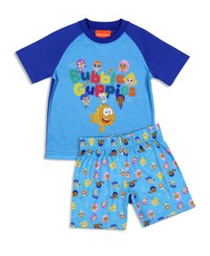 Пижамный комплект для сна Nickelodeon для маленьких мальчиков с персонажами Bubble Guppies