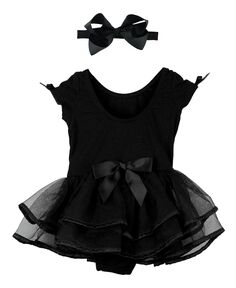 Платье-купальник-пачка для маленьких девочек и повязка на голову с бантом, комплект из 2 предметов RuffleButts