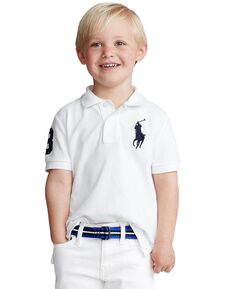 Поло из хлопковой сетки Big Pony для малышей и маленьких мальчиков Polo Ralph Lauren