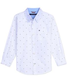 Рубашка на пуговицах с логотипом в горошек для мальчиков для малышей Tommy Hilfiger