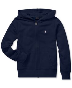 Толстовка с молнией во всю длину для больших девочек из френч терри Polo Ralph Lauren