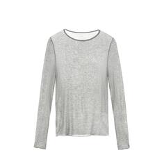 Футболка OYSHO Extra-fine Long-sleeved, серый