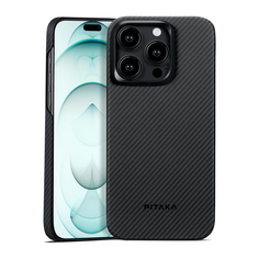 Чехол Pitaka MagEz Case 4 для iPhone 15 Pro, Black/Grey(Twill)