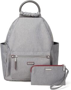Baggallini Новый классический рюкзак Heritage на весь день с RFID-браслетом для телефона, серый