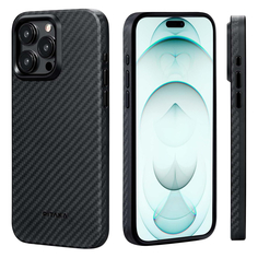 Чехол Pitaka MagEz Case Pro 4 для iPhone 15 Pro, Black/Grey (Twill)