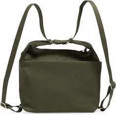 Хлопковая трансформируемая сумка-рюкзак на плечо Vera Bradley, зеленый плющ
