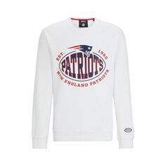 Свитшот Boss X Nfl Cotton-blend With Collaborative Branding Patriots, белый