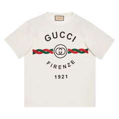Футболка Gucci Firenze 1921 T-Shirt White, белый