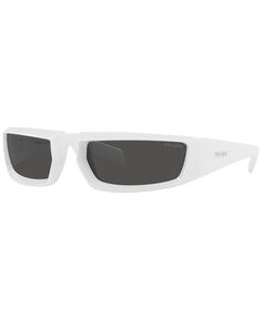 Мужские солнцезащитные очки, 63 PRADA, белый