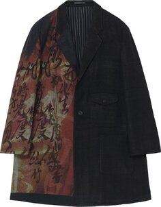 Куртка Yohji Yamamoto Seperate Fabric Denim Print Jacket &apos;Black&apos;, черный