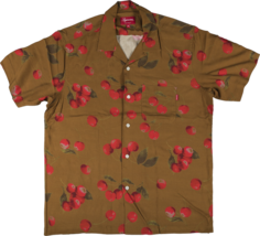 Рубашка Supreme Cherry Rayon Short-Sleeve Shirt &apos;Brown&apos;, коричневый