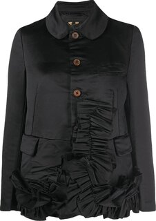 Куртка Comme des Garçons Round Collar Ruffle Detail Jacket &apos;Black&apos;, черный