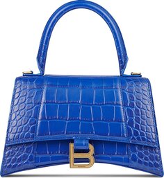 Сумка Balenciaga Small Hourglass Top Handle Bag Indigo, синий