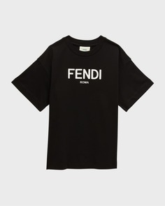 Классическая футболка с логотипом для девочек, размер 4–6 Fendi