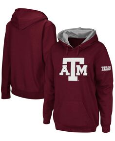 Женский темно-бордовый пуловер с капюшоном и большим логотипом Texas A&amp;M Aggies Team Stadium Athletic