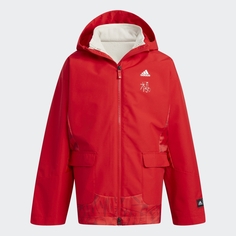Куртка adidas Children&apos;s Reversible with Hood, красный/бежевый