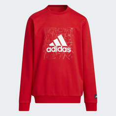 Свитшот adidas Knit Crew CNY, красный/белый