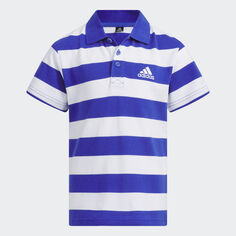 Рубашка-поло Adidas, белый/синий