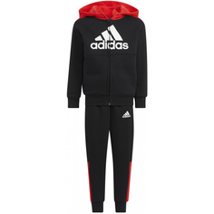 Спортивный костюм Adidas Lk Logo Fleece, 2 предмета, черный/красный