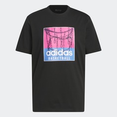 Футболка Adidas Chain Net Basketball Graphic, черный